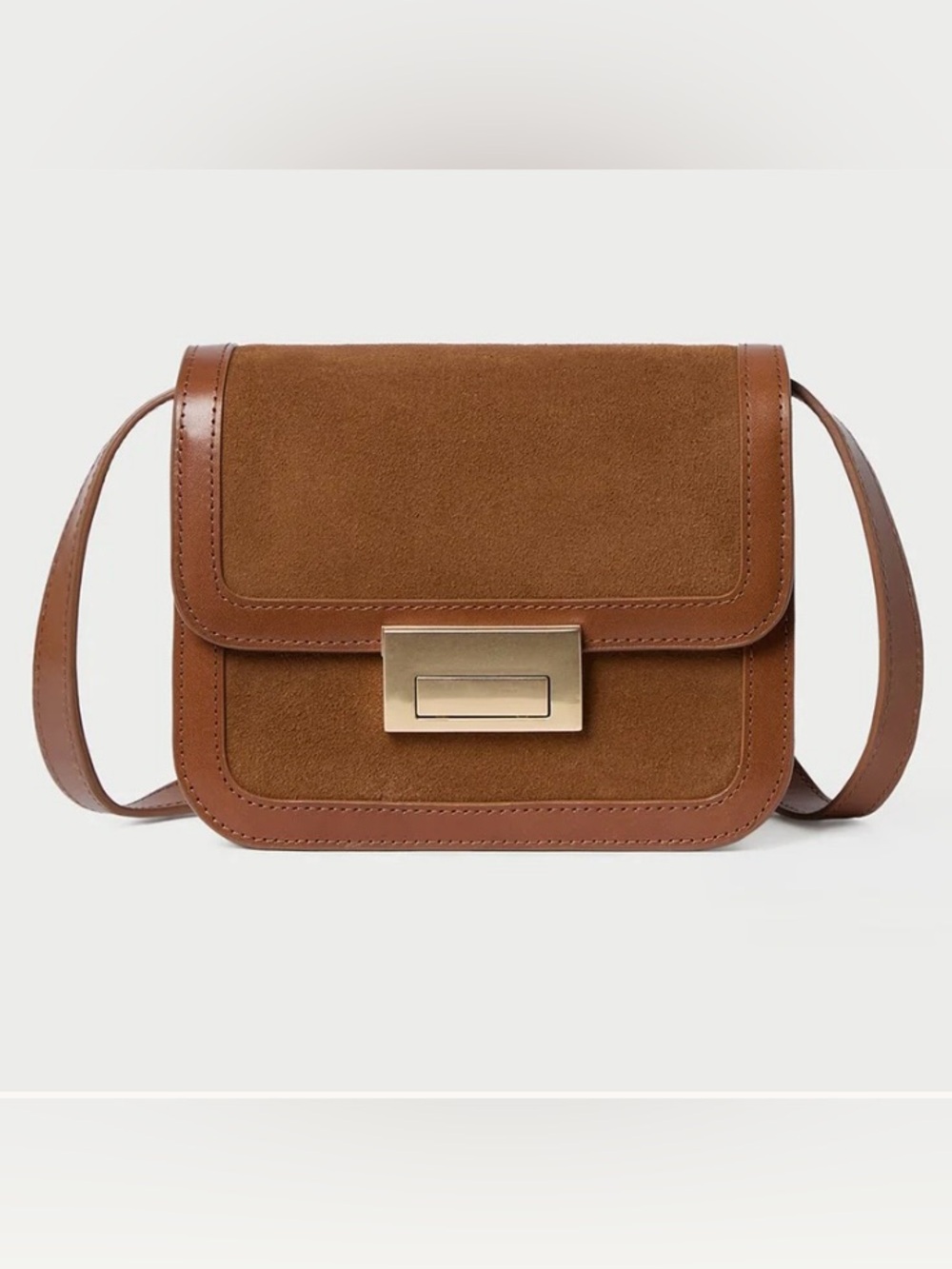 LOEFFLER RANDALL Desi Cacao Suede Crossbody